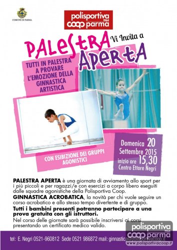 Palestra aperta: un modo giocoso per entrare nel mondo della ginnastica artistica.