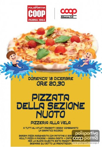 Pizzata con auguri di natale