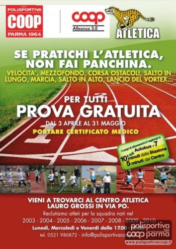 Prova gratuita con la sezione atletica.