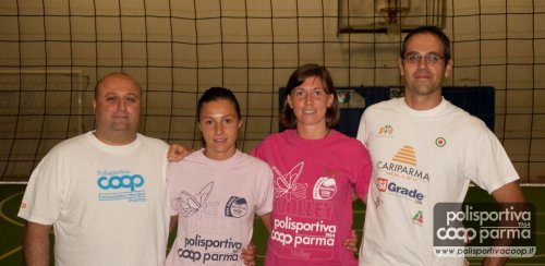 gli allenatori nell'ordine MARCO GRIGNOLIO, MARCELLA BASSAN, ILARIA BENEDINI, LORENZO OPPICI.