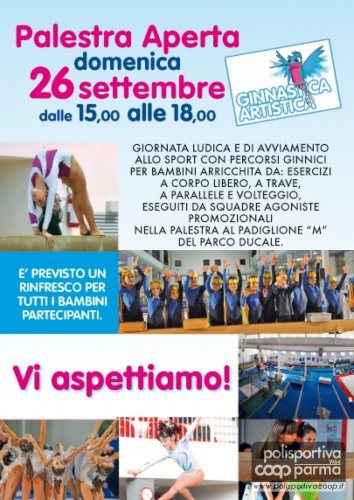 Palestra Aperta domenica 26 settembre.