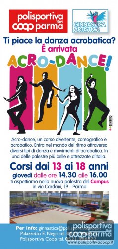 Si scrive acro-dance, si legge danza acrobatica, vuol dire divertimento assoluto.