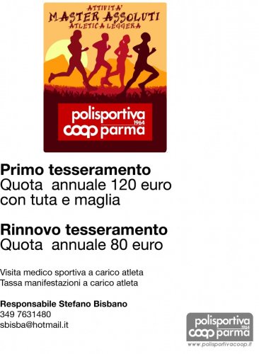 È partita l'attività master e assoluti