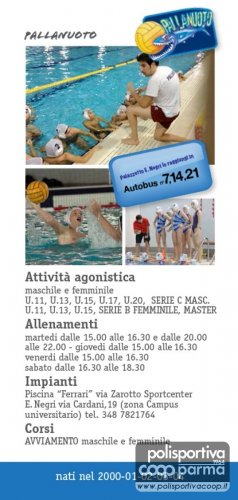 Sono aperte le iscrizioni alla sezione Pallanuoto